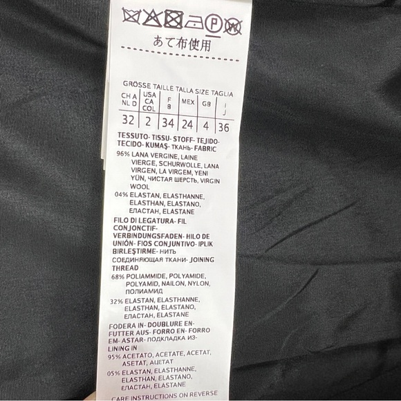 Max Mara Black Single Button Virgin Wool Tailored Blazer Made in Italy Size US 2 - Picture 7 of 11